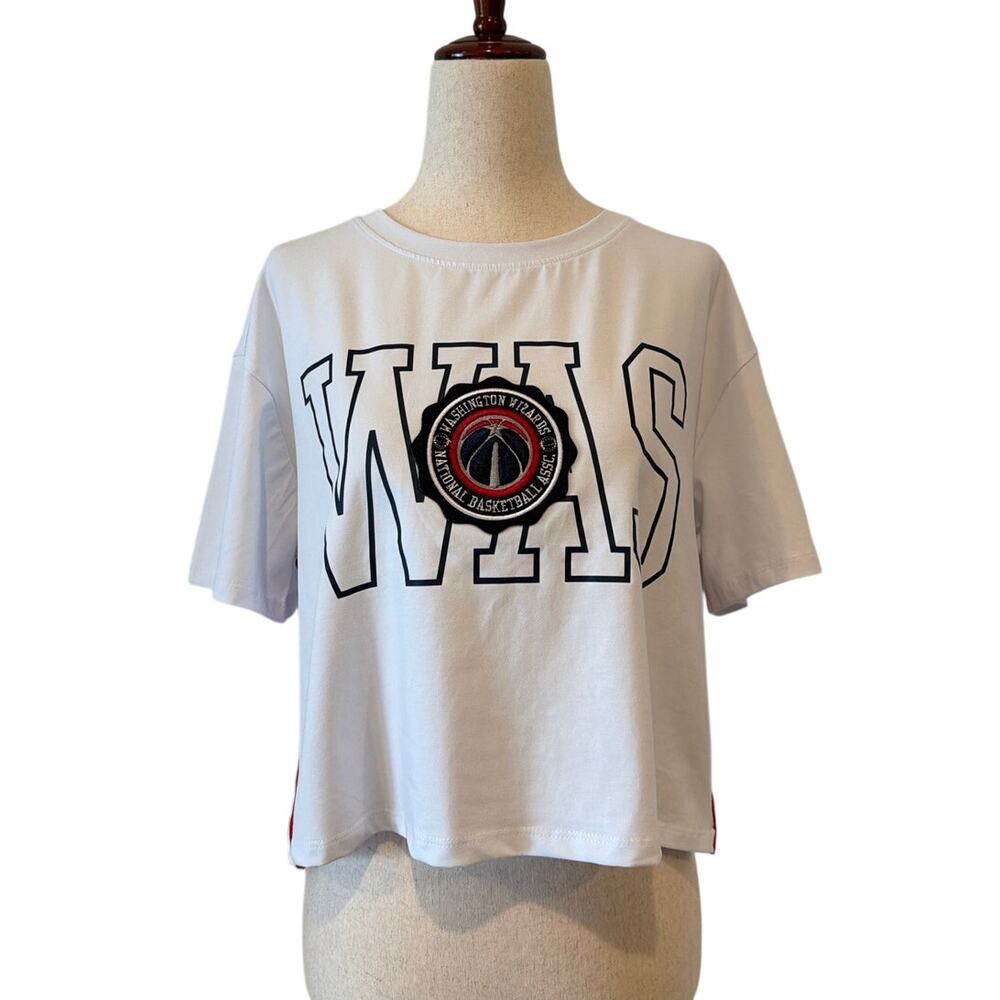 NWT Pro Standard Washington Wizards Boxy Cropped T-Shirt, White, Women's Small
